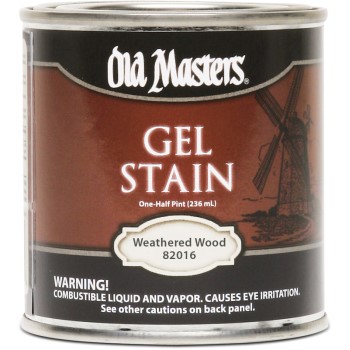 Old Masters 82016 Gel Stain, Weathered Wood ~ 1/2 Pint