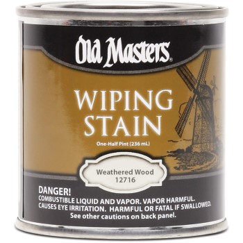 Old Masters 12716 Wiping Stain,  Weathered Wood ~  Half Pint