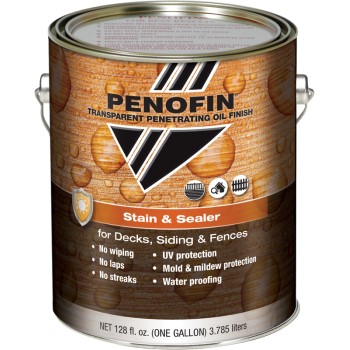 Penofin FSSMBGA Transparent Penetrating Oil Finish Stain &amp; Sealer,  Mission Brown ~ Gallon