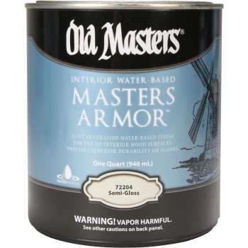 Old Masters 72204 Mastor Armor Interior Polyurethane Finish,   Semi-Gloss  ~ Quart