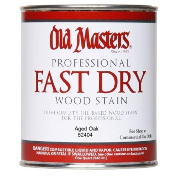 Old Masters 62404 Fast Dry Wood Stain, Aged Oak ~ Quart