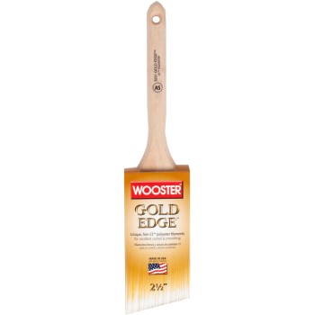 Wooster  0052310024 Gold Edge Angle Sash Brush, 2-1/2&quot;x 2-15/16