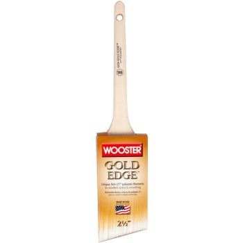 Wooster  0052340024 Gold Edge Thin Angle Sash Brush, 2-1/2&quot;x 2-11/16