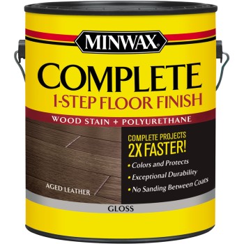 Minwax 672040000 Minwax Complete One-Step Gloss Floor Finish, Aged Leather ~ Gallon