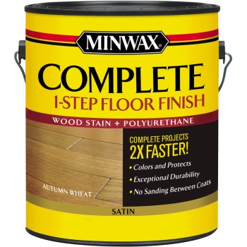 Minwax 672010000 Minwax Complete One-Step Floor Finish, Autumn Wheat Satin ~  Gallon