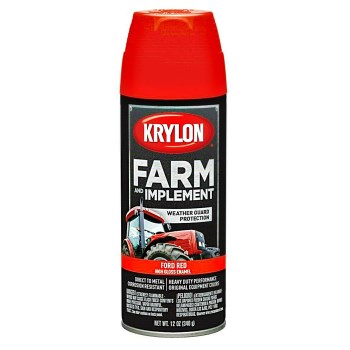 Krylon K01941000 Farm &amp; Implement Spray Paint,  Ford Red ~ 12 oz Aerosol