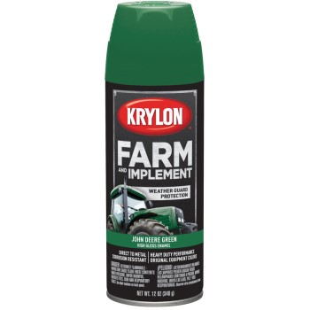 Krylon K01932000 Farm &amp; Implement Spray Paint,  John Deere Green  ~ 12 oz Cans