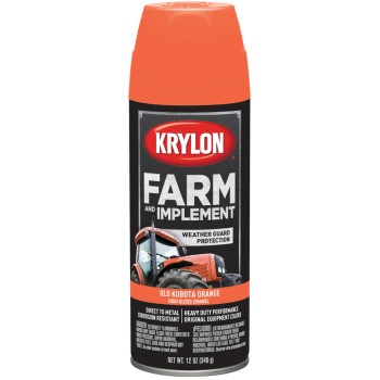 Krylon K01946000 Farm &amp; Implement Spray Paint,  Old Kubota Orange  ~ 12 oz Aerosol