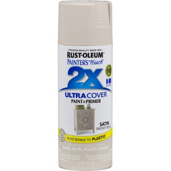 Rust-Oleum 299883 Painter&#39;s Touch 2X Ultra Cover Spray Paint, Smokey Beige [Satin]  ~ 12 oz Cans