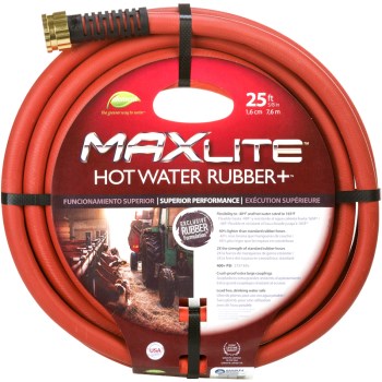 Miracle-Gro  CELSGHW58025 MaxLite Premium Hot Water Rubber Hose ~ 5/8&quot; x  25 Ft