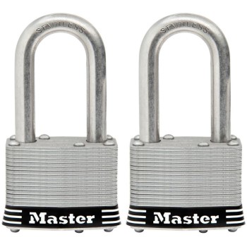 MasterLock 1SSTLFHC Stainless Steel Padlock, 2 pack  ~ 1-3/4&quot;