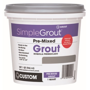 Custom Building Prod. PMG381-QT SimpleGrout Pre-Mixed Grout, Bright White ~ Quart