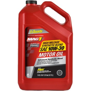 Warren Dist MAG67180 Synthetic Blend High Milage Oil, SAE 10W-30 ~ 5 Qt