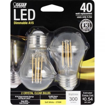 Feit Electric  BPA1540/827/LED Bpa1540/827/Led/2 A15 Bulb