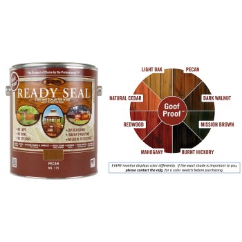 Ready Seal  115 Ready Seal Wood Stain &amp; Sealant, Pecan ~ Gallon