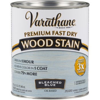 Rust-Oleum 297425 Varathane Premium Fast Dry Interior Wood Stains, Bleached Blue ~ Quart