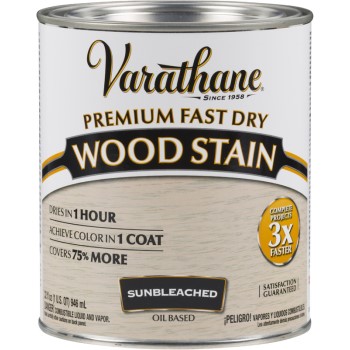 Rust-Oleum 262011 Varathane Premium Fast Dry Interior Wood Stain, Sunbleached ~  Quart