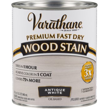Rust-Oleum 297424 Varathane Premium Fast Dry Interior Wood Stain, Antique White ~ Quart