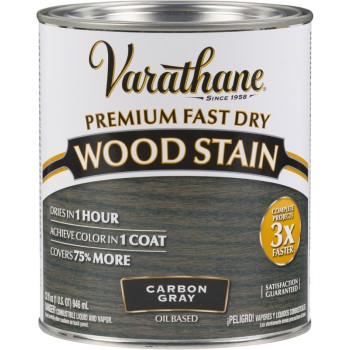 Rust-Oleum 304559 Varathane Premium Fast Dry Interior Wood Stain, Carbon Gray ~ Quart