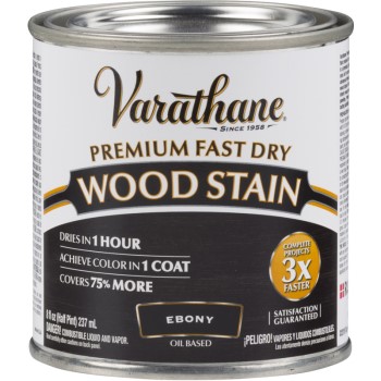 Rust-Oleum 269400 Varathane Premium Fast Dry Interior Wood Stain, Ebony ~ Half Pint