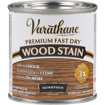 Rust-Oleum 262026 Varathane Premium Fast Dry Interior Wood Stain, Gunstock ~ Half Pint