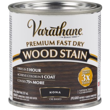 Rust-Oleum 262029 Varathane Premium Fast Dry Interior Wood Stain, Kona  ~ Half Pint