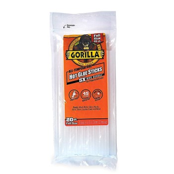 Gorilla Glue/O&#39;Keefe&#39;s 3032002 Full Size Gorilla Hot Glue Sticks ~ 8&quot;
