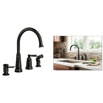 Moen 87042BRB Edison Series High Arc Kitchen Faucet, Single Handle ~ Oil Rub&#39;d Bronze