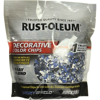 Rust-Oleum 301359 Epoxy Shield Decorative Color Chips, Gray Blend ~ Covers 250 sq ft