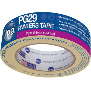 Intertape Polymer Group PG29-160 Low Tack Masking Tape, Premium Grade ~ 1&quot; x 60 yd