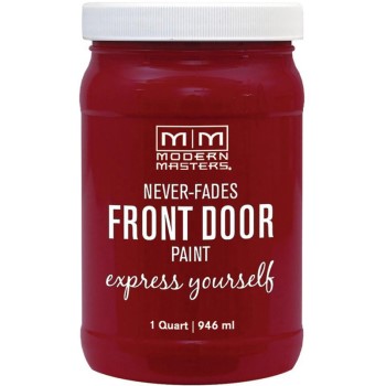 Modern Masters 275268 Express Yourself Front Door Satin Paint, Passion ~ Quart