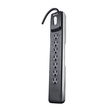 Coleman Cable 41496 Woods Brand 7 Outlet Surge Protector w/10&#39; Cord