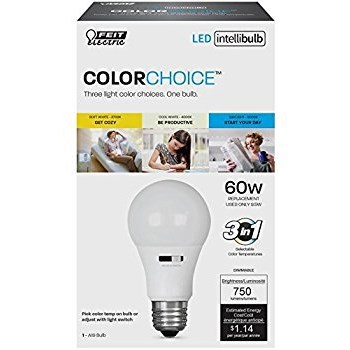 Feit Electric  A800/CCT/LEDI Intellibulb, Color Choice ~ 60w