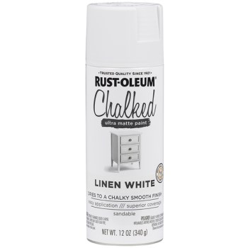 Rust-Oleum 302591 Chalked Spray Paint Linen White