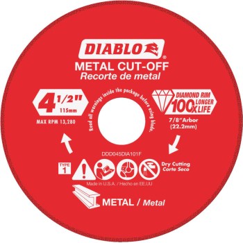 Freud/Diablo DDD045DIA101F 4.5 Dia Ct Disc