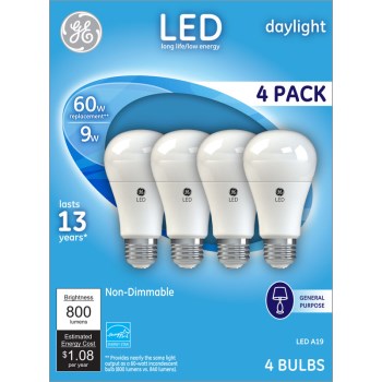 Ge Consumer Products 62010 4pk Led 60w Dl Nd Bulb