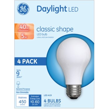 Ge Consumer Products 99183 4pk Led A19 Dl Bulb
