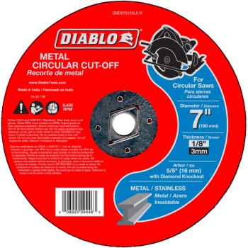 Freud/Diablo DBD070125L01F 7 Mtl Cut Disc