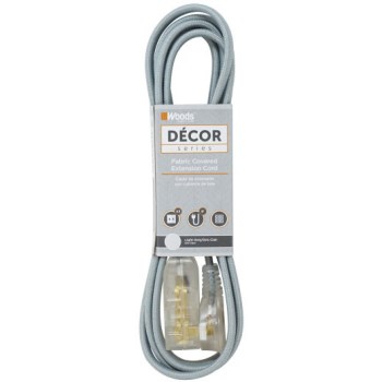 Coleman Cable 64598101 Gray Fabric Tap Cord