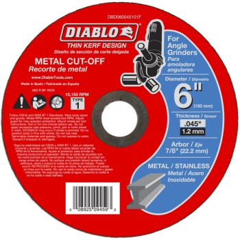 Freud/Diablo DBD060045101F Diablo Type 1 Thin Kerf Metal Cutting Disc ~ 6&quot;