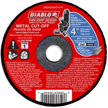 Freud/Diablo DBD040040101F 4 Mtl Cut Disc