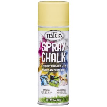 Rust-Oleum 307591 Testors Temporary Spray Chalk, Yellow