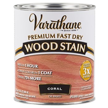 Rust-Oleum 307413 Fast Dry Stain, Coral ~ Qt