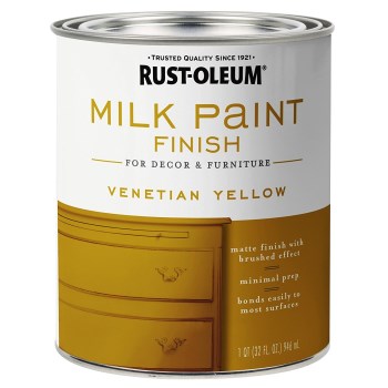 Rust-Oleum 334195 Milk Paint Finish,  Venetian Yellow  ~ Quart
