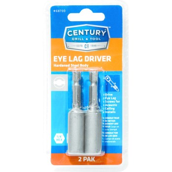 Century Drill &amp; Tool   68700 2pk Eye Lag Driver