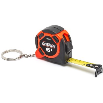 Apex/Cooper Tool  CS8506 Crescent-Lufkin Mini Keychain Tape Measure, Burnt Orange ~ 1/2&quot;  x 6 Ft.