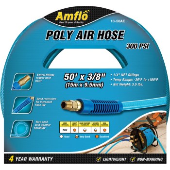 Plews/Edelmann 13-50AE Poly Air Hose, Blue ~ 3/8&quot; x 50 Ft.