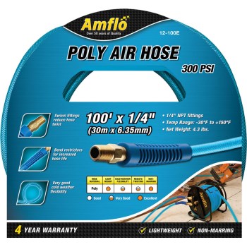 Plews/Edelmann 12-100E Poly Air Hose, Blue ~ 1/4&quot; x 100 Ft.