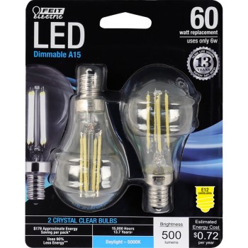 Feit Electric  BPA1560C/850/LED/2 A15 Bulb