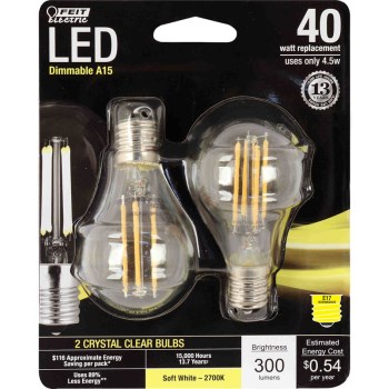 Feit Electric  BPA1540N/827/LED/2 A15 D Bulb